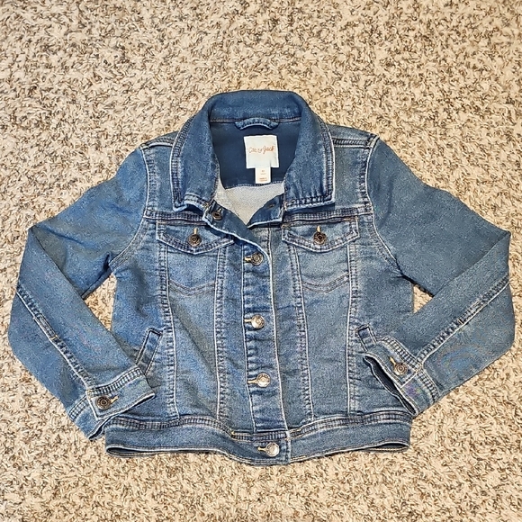 Cat & Jack Girls Size 5t Denim Jacket - Picture 1 of 3